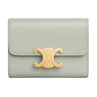CELINE Triomphe Bright Calfskin Wallet Women's Light Clay