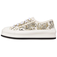 DIOR Walk'n'Dior Platform Shoes Low-Top Skateboard Shoes Women's Gold
