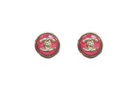 CHANEL Stud Earrings Women's Pink