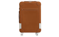 HERMES Cow Leather Standard Luggage With Handle For Checked Baggage 20 Inch Unisex Gold Brown