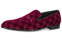 LOUIS VUITTON Auteuil Damier Casual Shoes Men's Burgundy
