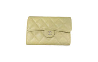 CHANEL Classic Flap CF Calfskin Coin Purses Wallets Women's Deep Yellow