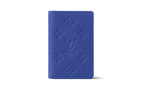 LOUIS VUITTON Cow Leather Wallet Men's Blue