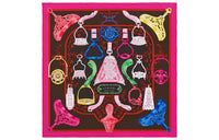 HERMES Silk Scarves Women's Fuchsia