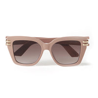 DIOR Metal Plate Frame Square Sunglasses Women's Pink