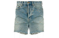 SAINT LAURENT Studded Denim Shorts
