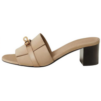 HERMES Gigi Slide Slippers Women's Umber