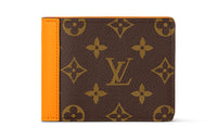 LOUIS VUITTON Multiple Canvas With Leather Wallet Women's Brown/Orange
