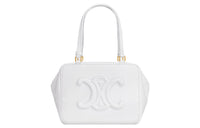 CELINE Smooth Cow Leather Shoulder Bag Crossbody Bag Handbag Women's Arctica White