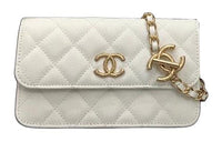 CHANEL Grained Calfskin Crossbody Bag Shoulder Bag Women's White