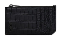SAINT LAURENT Cow Leather Card Holder, Wallet Men's Black