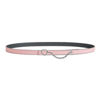 HERMES Calfskin Leather Belts Unisex Rose Pink/Gray Mist Width: 1.3cm