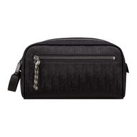 DIOR Recycled Nylon Handheld Toiletry Bag Men's Black