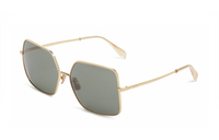CELINE Metal Irregular Shape Sunglasses Women's Gold