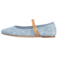 LOUIS VUITTON Twist Flat Mary Jane Shoes Women's Light Blue