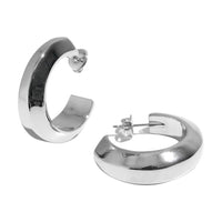 SAINT LAURENT Brass Earrings Women's Silver