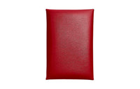 HERMES Calvi Box Calfskin Card Holder Unisex 5X Rouge Piment Pepper Red
