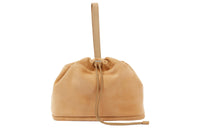 Loro Piana Suede Clutch Small Size Women's Caramel Rose Petal And Light Vanilla