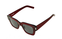 SAINT LAURENT - Rectangular Sunglasses Unisex Red