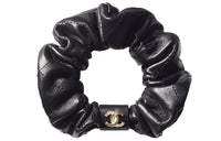 CHANEL Metal Hair Tie Women's Black