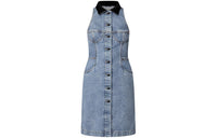 LOUIS VUITTON VeLOUIS VUITTONet Accent Denim Dress