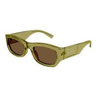 SAINT LAURENT Bio Based Injection Molded Plastic Rectangular Sunglasses Women's Green