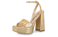 LOUIS VUITTON Shake One-Strap Sandals 12cm Women's Gold