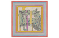 HERMES Luggage Collection Shawls Women's Vintage Pink/Natural