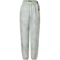 LOUIS VUITTON Knitted Sports Pants Women's Turquoise