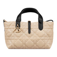 DIOR Calfskin Handbag Trumpets Women's Beige