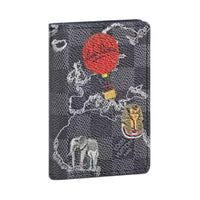 LOUIS VUITTON Pocket Organizer Damier Graphite Map Black Lining
