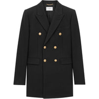 SAINT LAURENT Wool Gabardine Blazer 'Black'