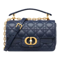 DIOR Cow Leather Shoulder Bag, Crossbody Bag, Handbag Small Size Women's Deep Sea Blue