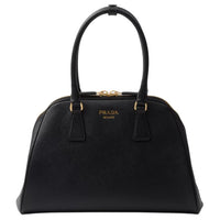 PRADA Saffiano Leather Handbag Medium Size Women's Black