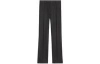 CELINE Flared Cropped Pants In Striped Flannel