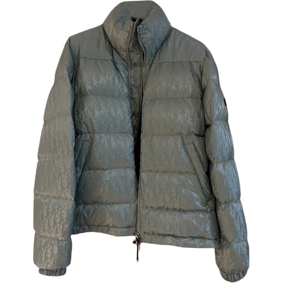 DIOR Down Jacket Men's Gray Green