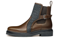 HERMES Distance Ankle Boots Men's Brown Black