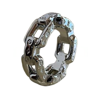 LOUIS VUITTON Metal Rings Men's Silver