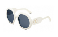 DIOR Irregular Shape Sunglasses Women's White