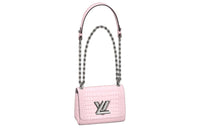 LOUIS VUITTON Twist Crocodile Leather Crossbody Bag Shoulder Bag Women's Matte Pink
