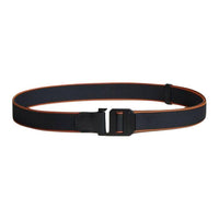 HERMES Plain Style Leather Leather Belts Men's Black/Orange