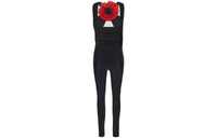 SAINT LAURENT Floral-appliqué Jumpsuit