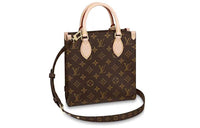 LOUIS VUITTON Sac Plat Bb Bag Monogram Brown/Natural