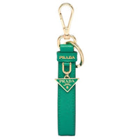 PRADA Leather Keychains Women's Green