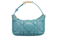 DIOR DiorTravel Cow Leather Lunch Box Bag Handheld Handbag Regular Women's Sky Blue