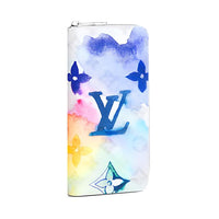 LOUIS VUITTON Zippy Vertical Wallet Monogram Watercolor Multicolor
