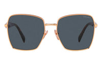 PRADA Steel Irregular Shape Sunglasses Women's Gold