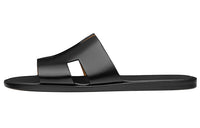 HERMES Izmir Slippers Men's Pure Black