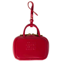 MIU MIU Leather Bag Charm Bag Accessory Women's Red