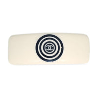 CHANEL Acrylic Gold-Plated Hair Clips Women's Ecru